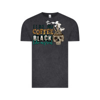 Vintage Black i like my coffee black like my soul Vintage Tee - Jasminsmagicworld