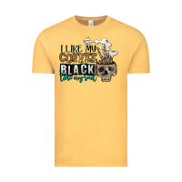 Vintage Mustard i like my coffee black like my soul Vintage Tee - Jasminsmagicworld