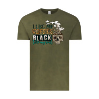 Vintage Olive i like my coffee black like my soul Vintage Tee - Jasminsmagicworld