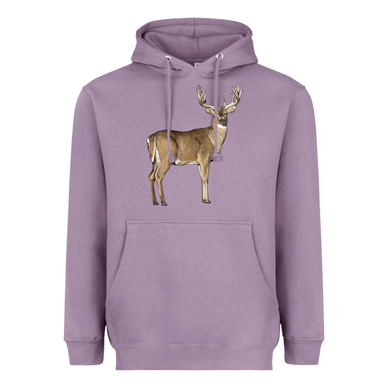 White Tailed Buck Deer Heavyweight Hoodie by LillyAllenDesigns | Teevron