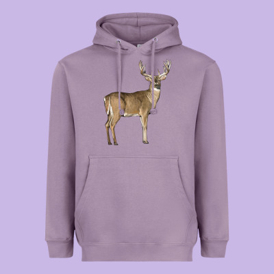 White Tailed Buck Deer Heavyweight Hoodie Designed By Lillyallendesigns