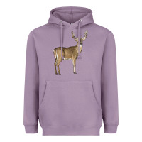 Lavender white tailed buck deer Heavyweight Hoodie - LillyAllenDesigns