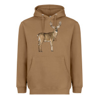 Toasted Coconut white tailed buck deer Heavyweight Hoodie - LillyAllenDesigns