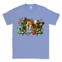 Joy With Baby Cow And Christmas Gifts Mistletoe Classic Tee | Teevron