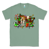 Sage joy with baby cow and christmas gifts mistletoe Classic Tee - AdoDesignShop