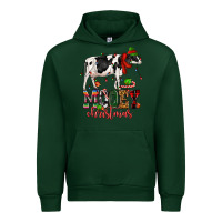 Forest Green mooey christmas cow Urban Hoodie - CowGirlArtShop