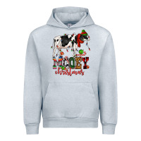 Heather Grey mooey christmas cow Urban Hoodie - CowGirlArtShop