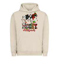 Pigment French Oak mooey christmas cow Urban Hoodie - CowGirlArtShop