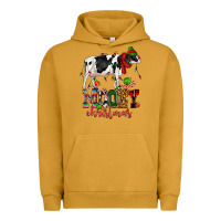 Pigment Peanut Butter mooey christmas cow Urban Hoodie - CowGirlArtShop