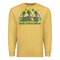 Antique Gold st. patrick's day skeletons drink drank drunk Premium Sweatshirt - Artiststas