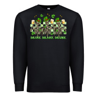 Black st. patrick's day skeletons drink drank drunk Premium Sweatshirt - Artiststas