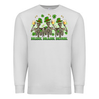 Dove Grey st. patrick's day skeletons drink drank drunk Premium Sweatshirt - Artiststas