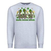 Heather Grey st. patrick's day skeletons drink drank drunk Premium Sweatshirt - Artiststas