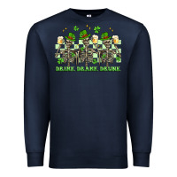 Navy st. patrick's day skeletons drink drank drunk Premium Sweatshirt - Artiststas
