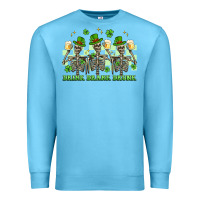 Ocean Blue st. patrick's day skeletons drink drank drunk Premium Sweatshirt - Artiststas