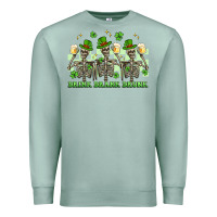 Seafoam st. patrick's day skeletons drink drank drunk Premium Sweatshirt - Artiststas