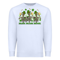 White st. patrick's day skeletons drink drank drunk Premium Sweatshirt - Artiststas