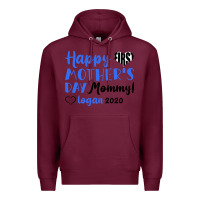 Burgundy happy first mother's day mommy! logan 2020 Premium Hoodie - Bettercallsaul