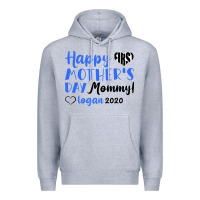 Heather Grey happy first mother's day mommy! logan 2020 Premium Hoodie - Bettercallsaul