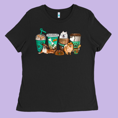 Ladies Tee dog coffee cups