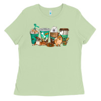 Matcha dog coffee cups Ladies Tee - texasbilliewilder