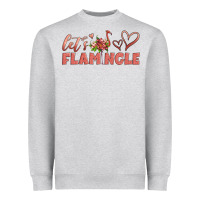 Heather Grey let's flamingle Heavyweight Sweatshirt - Artiststas
