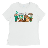 White dog coffee cups Ladies Tee - texasbilliewilder