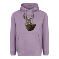 Lavender white tailed buck deer head Heavyweight Hoodie - LillyAllenDesigns
