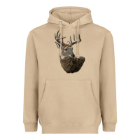 Mushroom white tailed buck deer head Heavyweight Hoodie - LillyAllenDesigns
