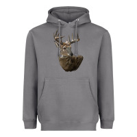 Storm white tailed buck deer head Heavyweight Hoodie - LillyAllenDesigns