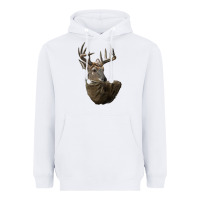 White white tailed buck deer head Heavyweight Hoodie - LillyAllenDesigns