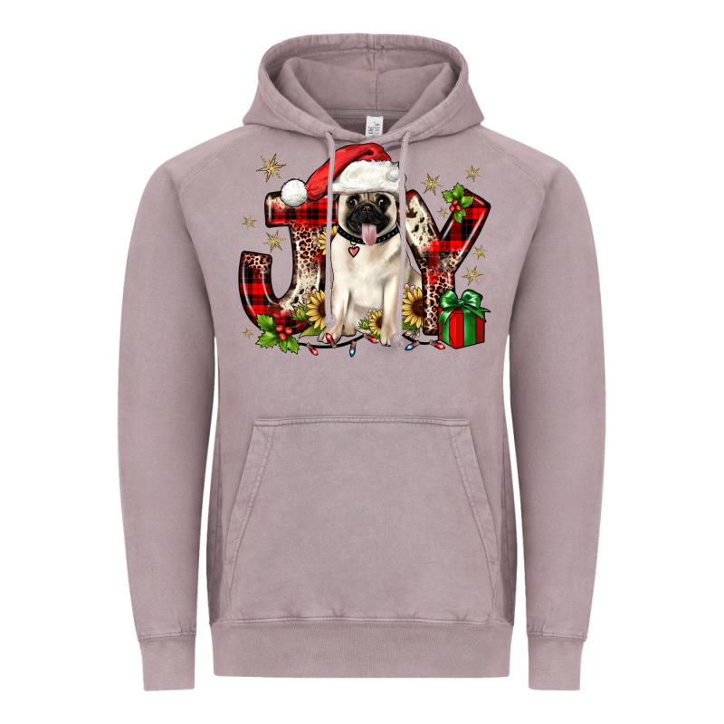 Christmas Joy Pug Vintage Hoodie by JahusDesignShop | Teevron