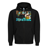 Black probably late for something Zipper Hoodie - NancyCooperArtShop