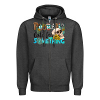Charcoal Heather probably late for something Zipper Hoodie - NancyCooperArtShop