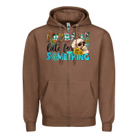 Chestnut probably late for something Zipper Hoodie - NancyCooperArtShop