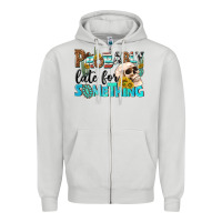 Dove Grey probably late for something Zipper Hoodie - NancyCooperArtShop