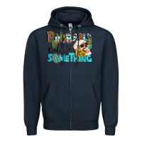 Navy probably late for something Zipper Hoodie - NancyCooperArtShop