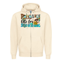 Sandshell probably late for something Zipper Hoodie - NancyCooperArtShop