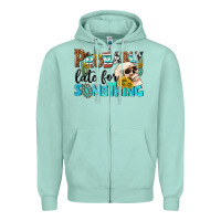 Seafoam probably late for something Zipper Hoodie - NancyCooperArtShop