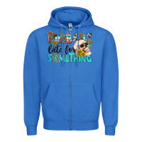 True Royal probably late for something Zipper Hoodie - NancyCooperArtShop