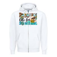 White probably late for something Zipper Hoodie - NancyCooperArtShop