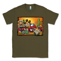 Army Green western truck cowboy gnome background Classic Tee - BarkalooDesign