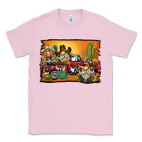 Bubblegum Pink western truck cowboy gnome background Classic Tee - BarkalooDesign