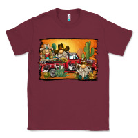 Burgundy western truck cowboy gnome background Classic Tee - BarkalooDesign