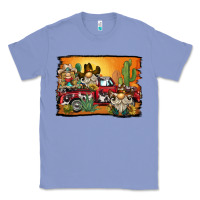 Colony Blue western truck cowboy gnome background Classic Tee - BarkalooDesign