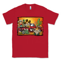 Red western truck cowboy gnome background Classic Tee - BarkalooDesign