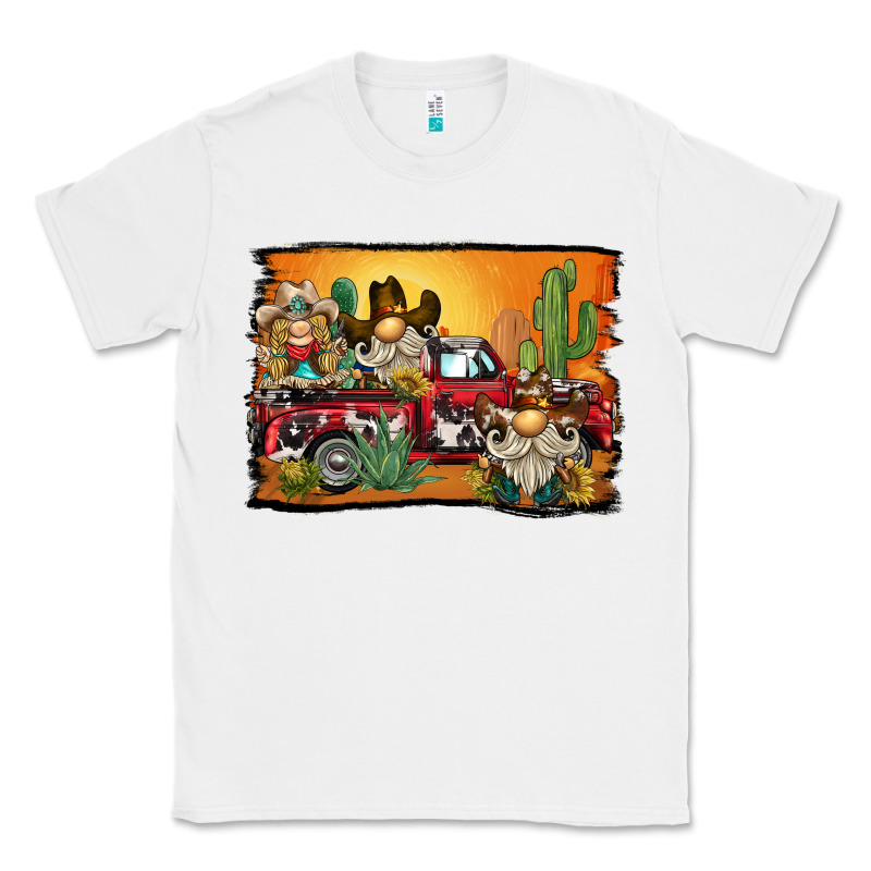 Western Truck Cowboy Gnome Background Classic Tee by BarkalooDesign | Teevron