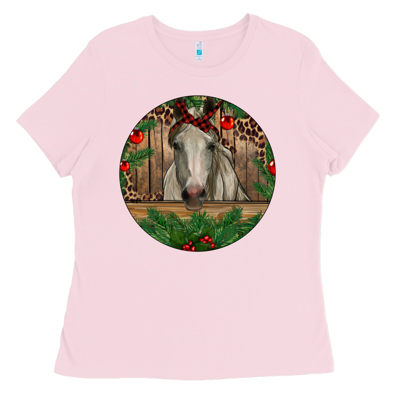 Christmas Horse Ladies Tee by RanaPortraitStore | Teevron