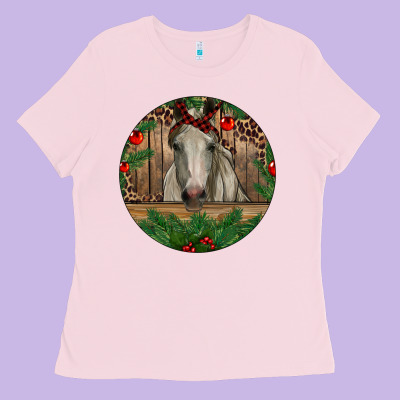 Ladies Tee Christmas Horse