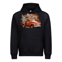 Black merry christmas truck Urban Hoodie - CowGirlArtShop